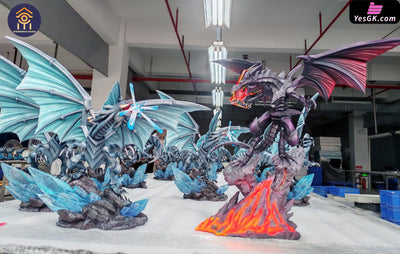 Yu-Gi-Oh Blue-Eyes White Dragon & Red-Eyes Black Dragon GK Statue - Aftershock Studio [In-Stock] Yu-Gi-Oh!