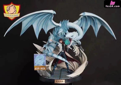Yu-Gi-Oh! Seito Kaiba & Blue Eyes White Dragon GK Statue - Dynamic Studio [In-Stock] - Full Payment / White Blue