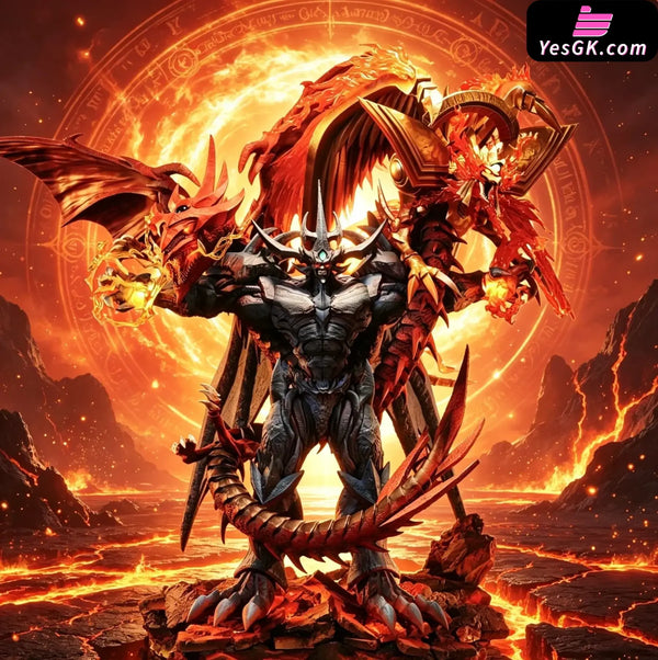 Yu-Gi-Oh! Three Egyptian Gods: Obelisk the Tormentor x Slifer the Sky Dragon x The Winged Dragon of Ra Statue - Four Horsemen Studio