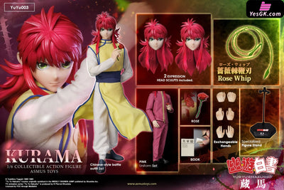 Yu Yu Hakusho Series Kurama Standard Version YUYU003A & Deluxe Version YUYU003LUX (Licensed) Figure - Asmus Toys Studio